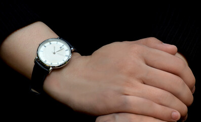 A watch is a luxury wristwatch. for business people