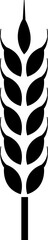 Wheat ears icon, logo isolated on white background