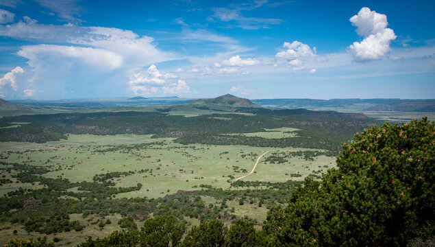 Westward view from the peak of Capulin Volcano