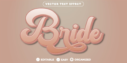 Bride Text Effect,Fully Editable Font Text Effect