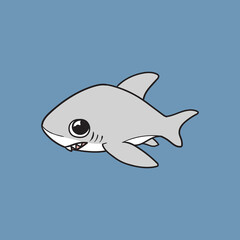 Obraz premium cute angry shark for logo