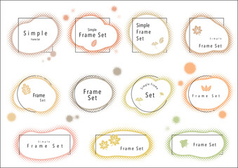 シンプルフレームデザイン　秋色