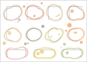 シンプルフレームデザイン　秋色