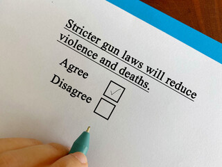 Questionnaire about firearm