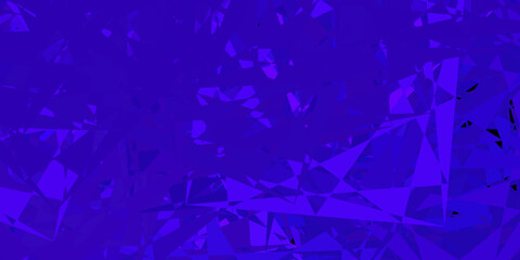 Fototapeta premium Dark purple vector background with polygonal forms.