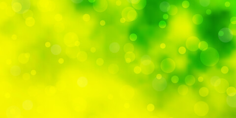 Light Green, Yellow vector layout with circle shapes.