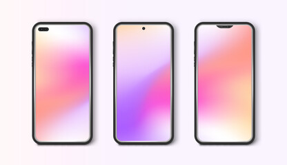 Smartphone mockup. Device UI, UX mockup for presentation modern template for infographics or presentation design. Vector design