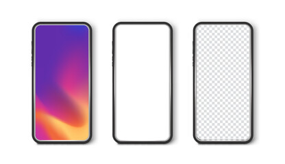 Smartphone mockup. Device UI, UX mockup for presentation modern template for infographics or presentation design. Vector design