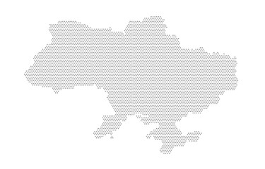 Dot line into the map of Ukraine. Banner for Ukraine support. vector design