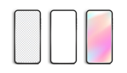 Smartphone mockup. Device UI, UX mockup for presentation modern template for infographics or presentation design. Vector design