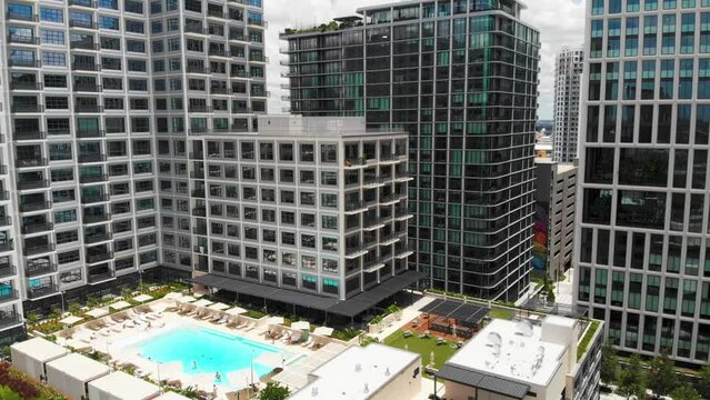 4K Aerial Drone Video of Luxury High-Rise Condominiums in Downtown Tampa, FL