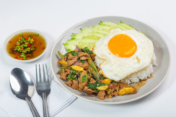 Stir Fried Beef with Chili on Rice