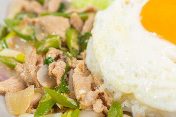 Stir Fried Beef with Chili on Rice