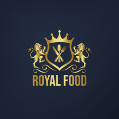 luxury food logo | luxury restaurant logo | royal resturant logo with lions