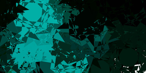 Dark Green vector layout with triangle forms.