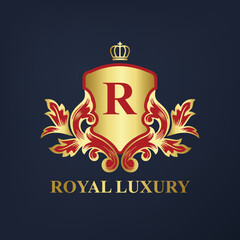 Letter r royal luxury logo for your brand