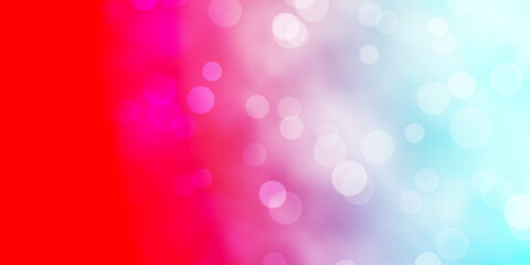 Fototapeta premium Light Blue, Red vector template with circles.