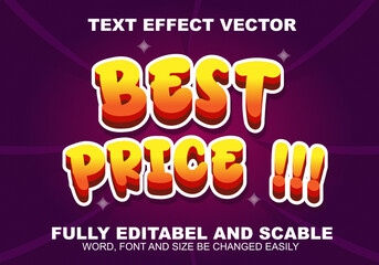 best price text effect vector