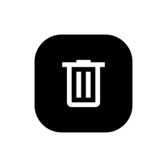 Trash can, recycle bin icon vector in clipart style