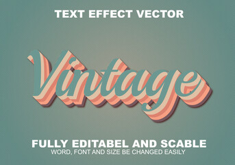 vintage text effect illustrator