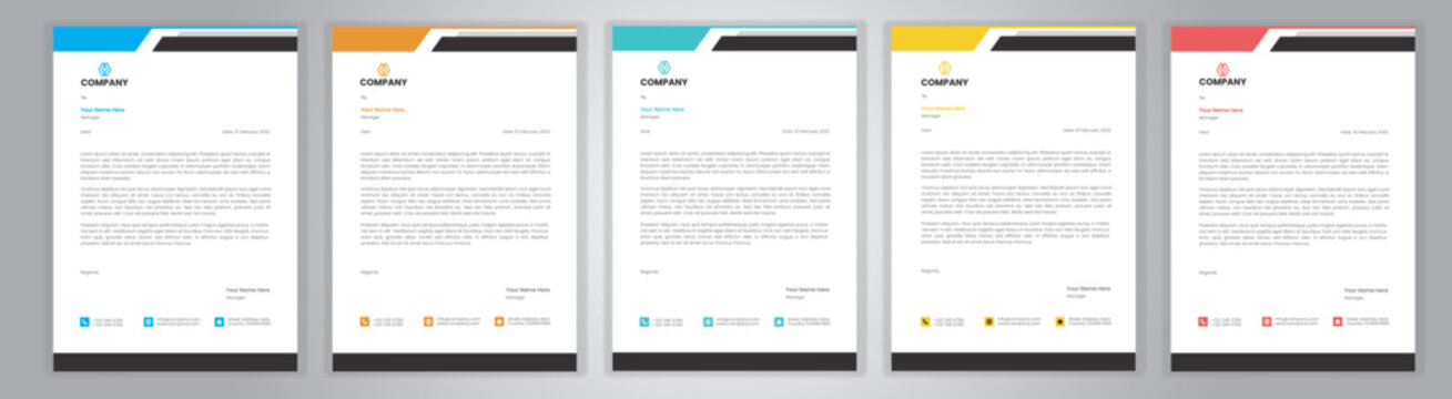 Professional Letterhead Template Set Corporate Modern Letterhead Design Template With Creative Modern Letter Head Design Template For Your Project. Letterhead, Letter Head, Business Letterhead Design.