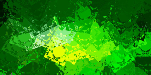 Light Green, Yellow vector template with triangle shapes.