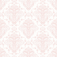 Orient vector classic light pink pattern. Seamless abstract background with vintage elements. Orient pattern. Ornament for wallpapers and packaging