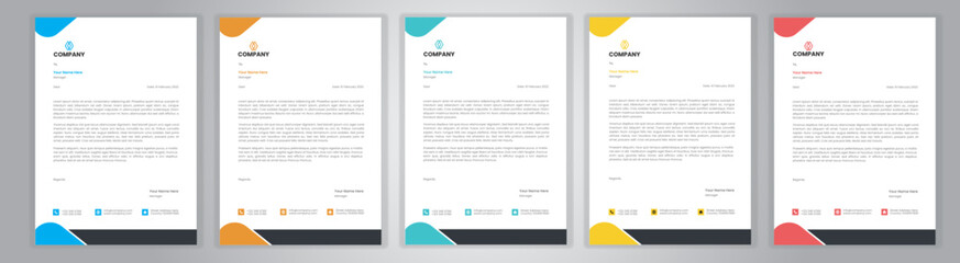 Professional Letterhead Template Set corporate modern letterhead design template with creative modern letter head design template for your project. letterhead, letter head, Business letterhead design.