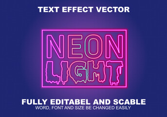 NEON VECTOR TEXT EFFECT