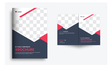Bifold corporate brochure design template