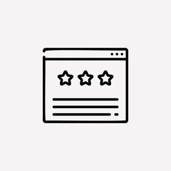 rating vector icon 