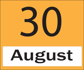 august 30 vector illustration image clipart