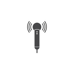 Microphone vector icon illustration