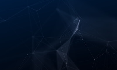 Abstract wave with moving dots and lines. Digital transformation conceptual for next generation technology era, Communication and technology network concept with moving lines and dots.