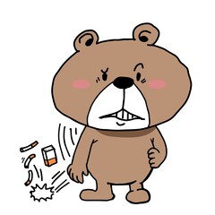 cartoon bear quit smoking