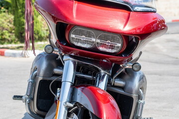 Undefined motorbike front headlamps