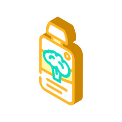 baby food broccoli isometric icon vector. baby food broccoli sign. isolated symbol illustration