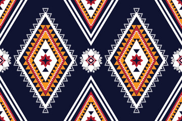 Geometric ethnic flower pattern for background,fabric,wrapping,clothing,wallpaper,Batik,carpet,embroidery style.	