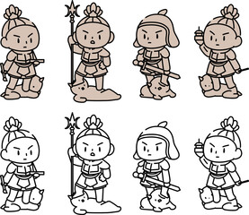 四天王守護神・広目天、増長天、持国天、多聞天