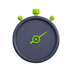 3d stopwatch icon transparent background