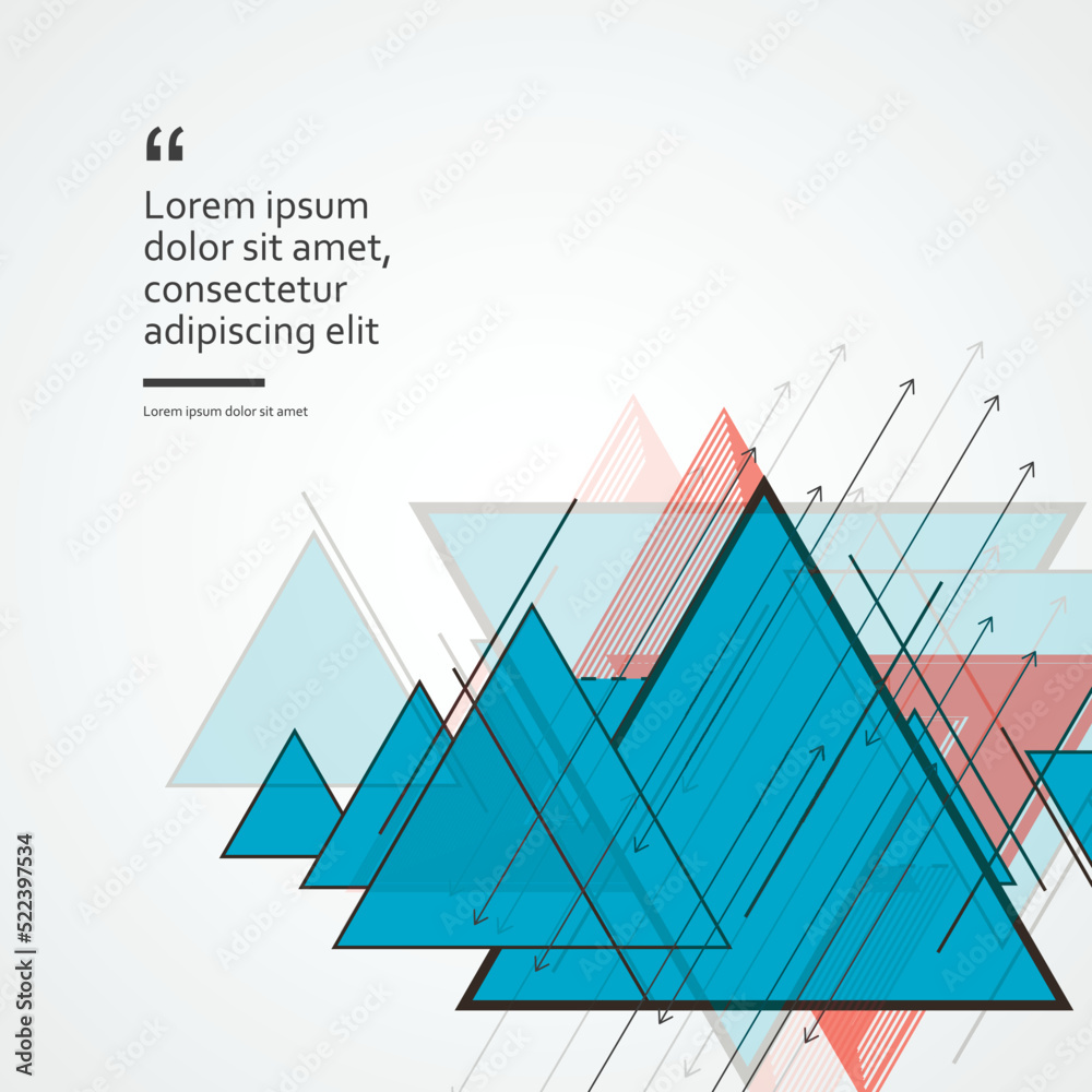 Aufkleber Abstract template pattern shapes decoration. Vector triangles element. Modern technology illustration background