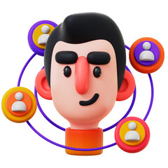 Fototapeta premium 3d illustration Networking