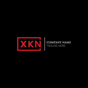 XKN logo monogram isolated on circle element design template, XKN letter logo design on black background. XKN creative initials letter logo concept. XKN letter design.
