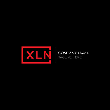 XLN logo monogram isolated on circle element design template, XLN letter logo design on black background. XLN creative initials letter logo concept. XLN letter design.
