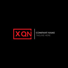 XQN logo monogram isolated on circle element design template, XQN letter logo design on black background. XQN creative initials letter logo concept. XQN letter design.
