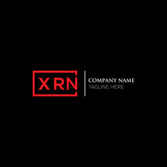 XRN logo monogram isolated on circle element design template, XRN letter logo design on black background. XRN creative initials letter logo concept. XRN letter design.
