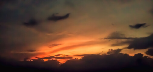 sunset in the sky