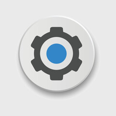 Setting icon for apps or web interface with button. Set of settings, Gear, Cog icon vector. Sign flat style setting or gear. multicolor
