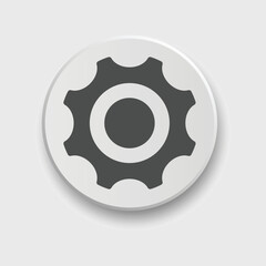 Setting icon for apps or web interface with button. Set of settings, Gear, Cog icon vector. Sign flat style setting or gear
