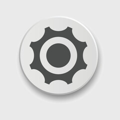 Setting icon for apps or web interface with button. Set of settings, Gear, Cog icon vector. Sign flat style setting or gear
